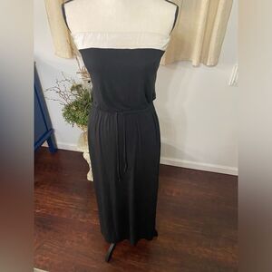 J Crew Amie Strapless Colorblock Knit  Maxi Dress with Pockets Size XS